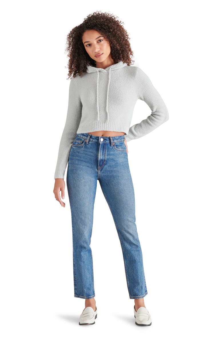 Steve Madden Hidra Crop Sweater Hoodie, Alternate, color, 