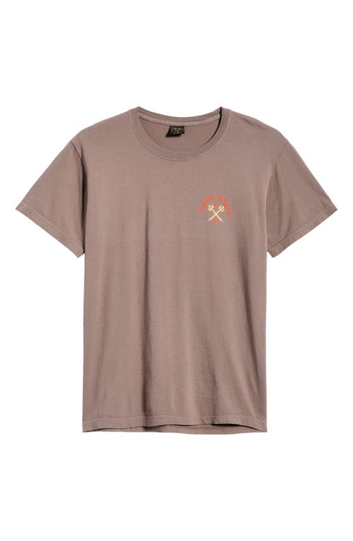 Dark Seas Howdy Cotton Graphic T-shirt In Brown