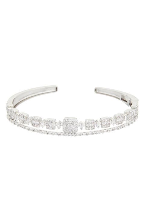 Cubic Zirconia Cuff Bracelet