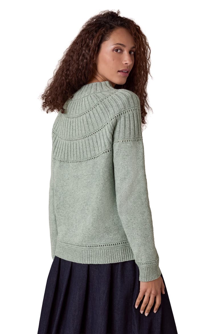 Rib Stitch Yoke Oversized Jumper, Alternate, color, Dark Skylight