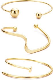 Adornia Set of 3 Cuff Bracelets