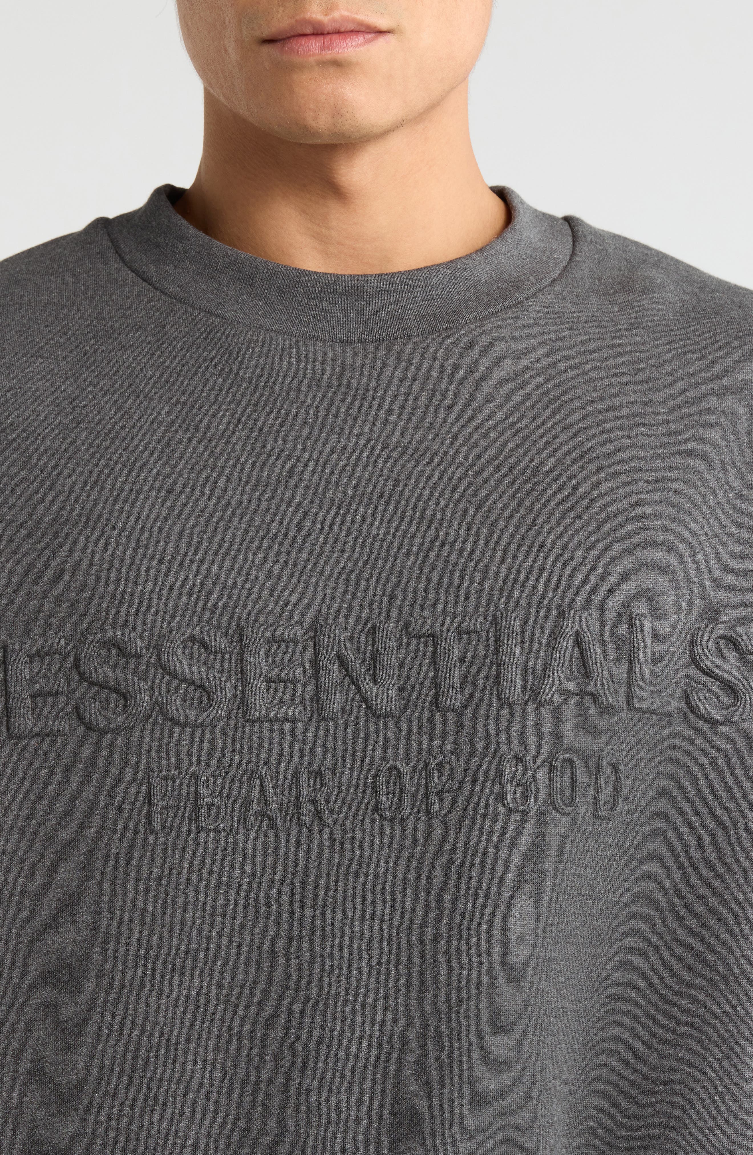 Fear of God Essentials Classic Fit Fleece Crewneck Sweatshirt (Men