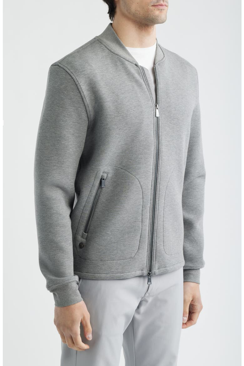 Calgary Luxe Bomber Jacket, Alternate, color, MEDIUM GREY HEATHER