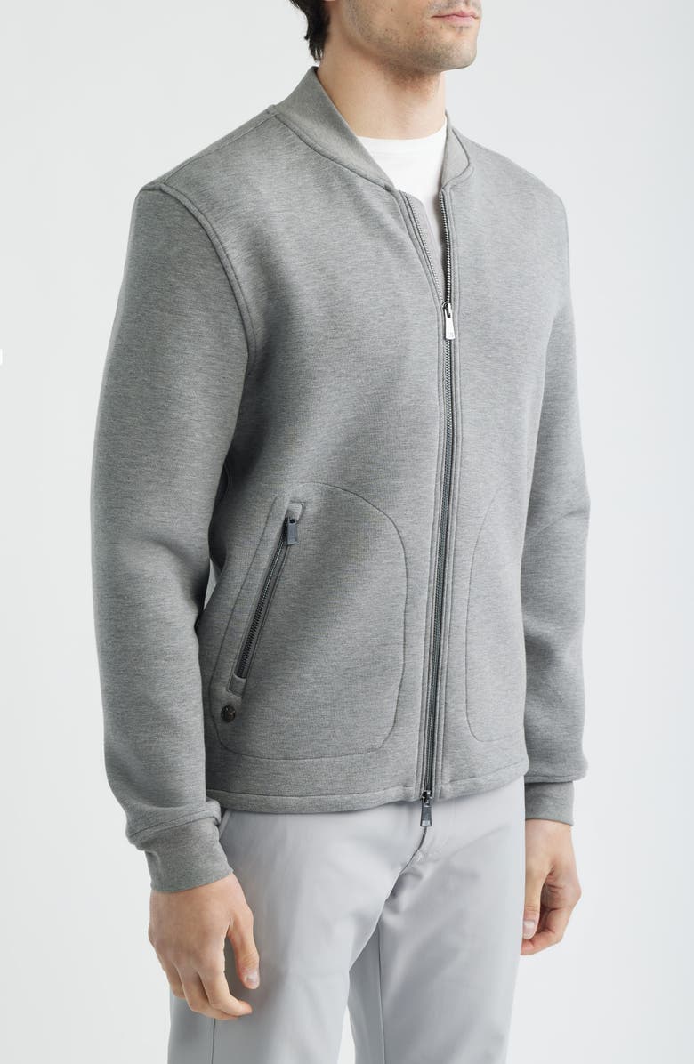 Greyson Calgary Luxe Bomber Jacket, Alternate, color, Medium Grey Heather