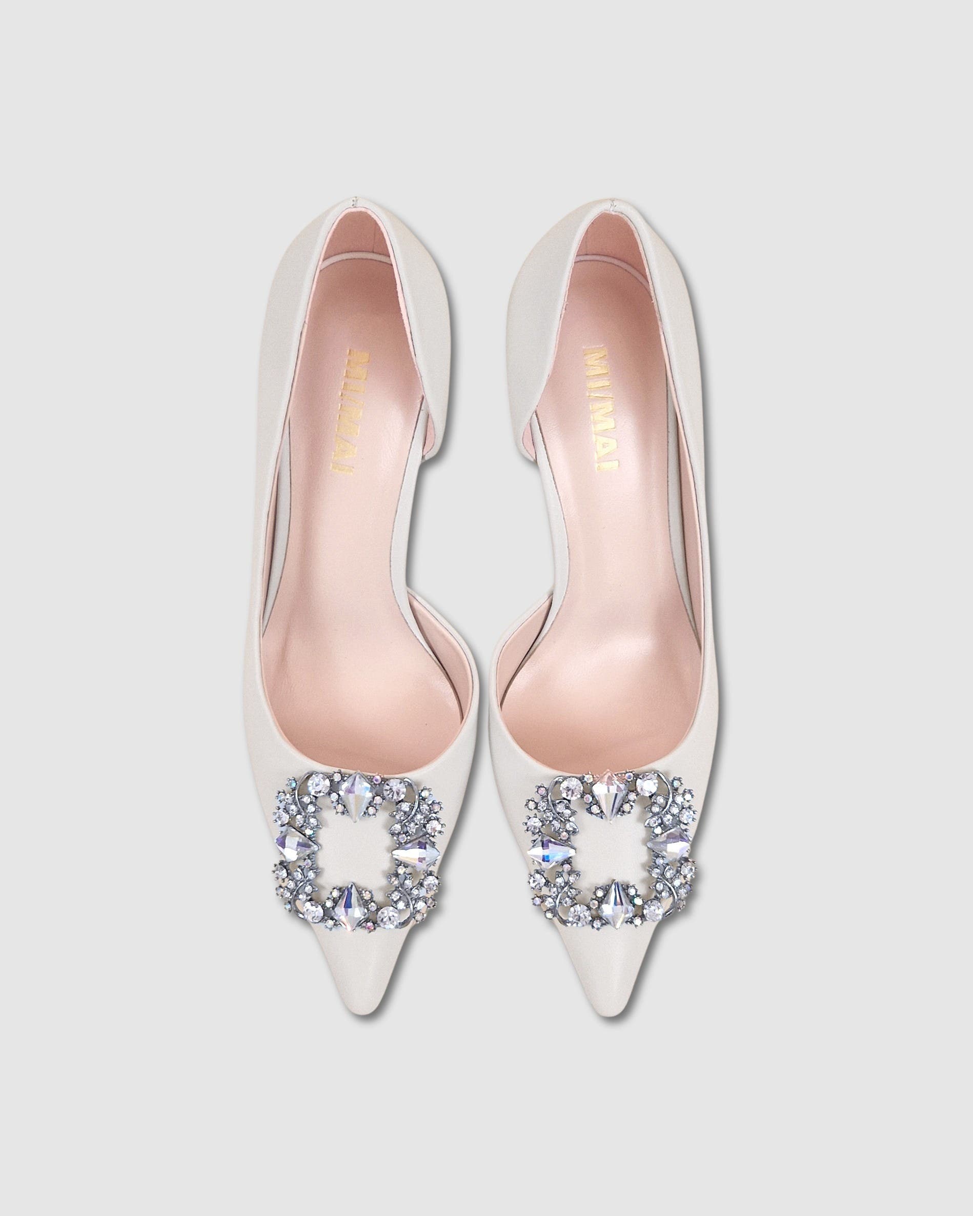 Astoria Leather Pumps by Diane Perreau, Alternate, color, WHITE