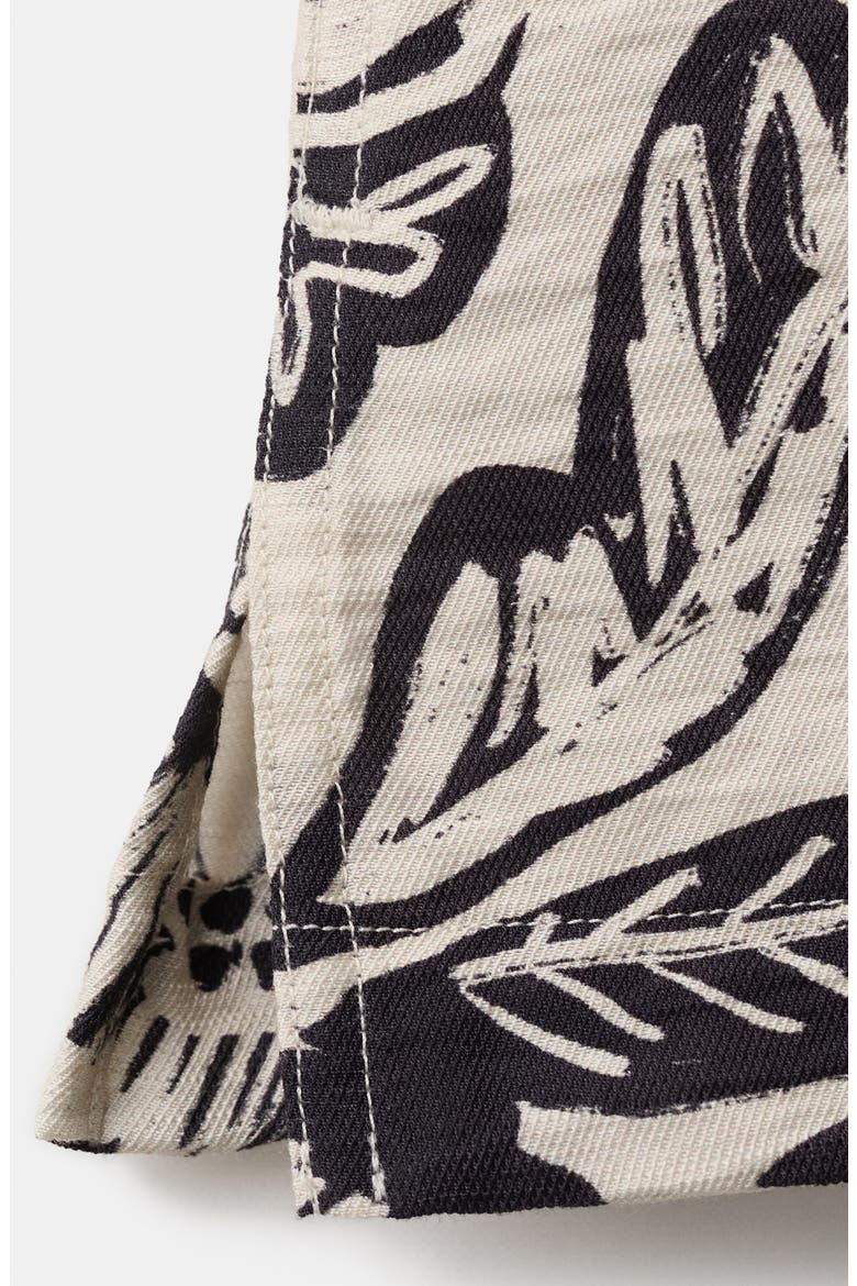 Printed Textured Camp Shirt, Alternate, color, BEIGE
