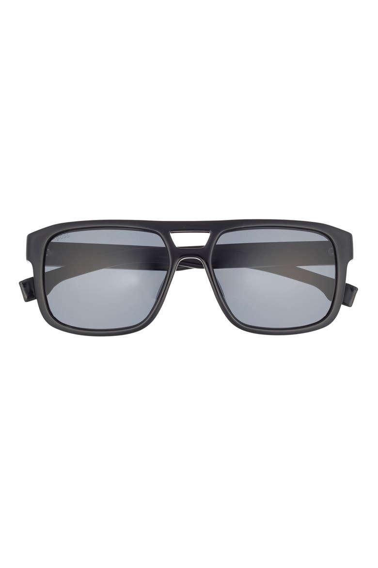 56mm Navigator Sunglasses, Main, color, BLACK