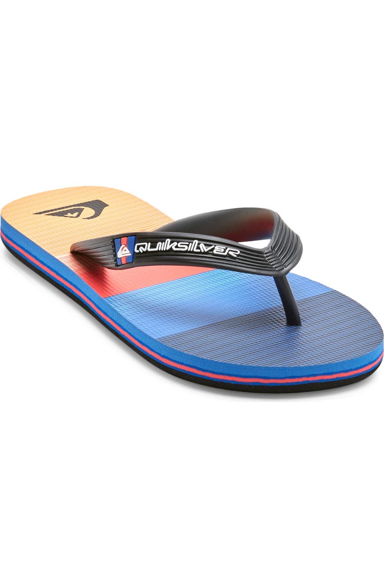 Quiksilver Molokai Art II Flip Flop, Main, color, Blue Multi