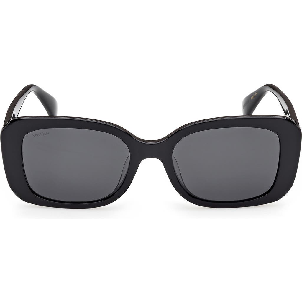 Max Mara 54mm Rectangular Sunglasses In Black