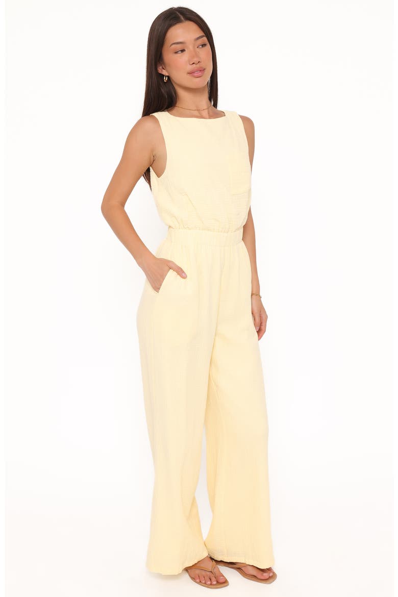 Brenna Cotton Gauze Jumpsuit, Alternate, color, BABY YELLOW