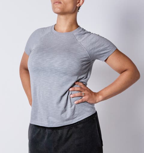 Jersey Slub Raglan Crewneck T-Shirt