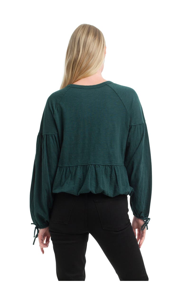 WILT Clothing Shirred Elastic Hem Tee, Alternate, color, White