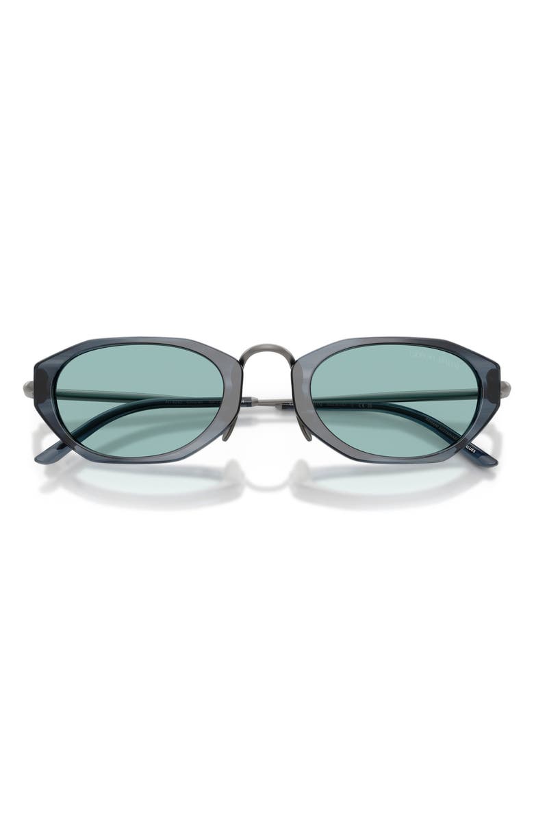 AX Armani Exchange 50mm Polarized Irregular Oval Sunglasses, Alternate, color, 