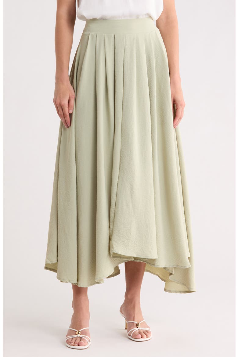 Textured Pull-On Skirt, Main, color, LIGHT OLIVE