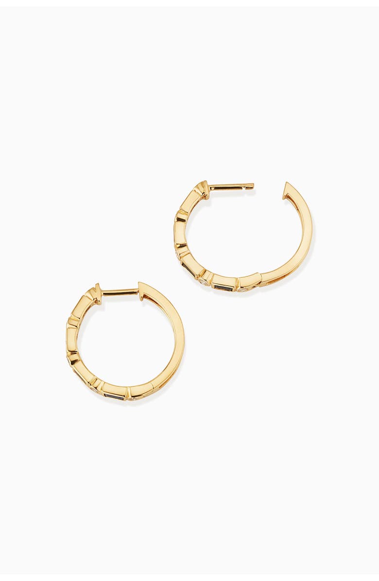 Oradina 14K Gold Crown Jewels Hoops, Alternate, color, 