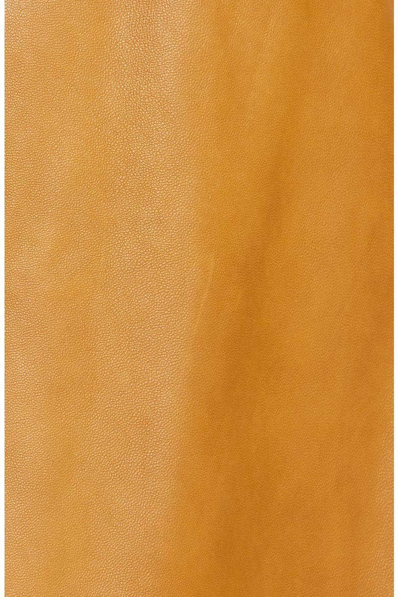 Buckle Detail Leather Skirt, Alternate, color, BROWN OCHRE