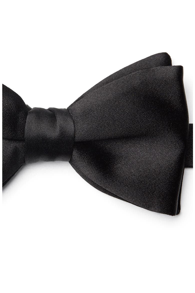 Silk Bow Tie, Alternate, color, BLACK