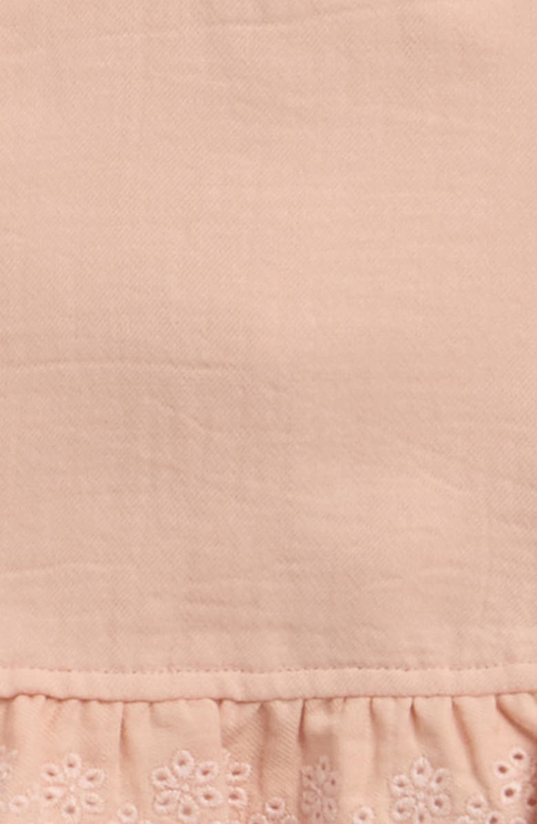 QUINCY MAE Embroidered Ruffle Trim Tulip Top & Bloomers Set, Alternate, color, Melon
