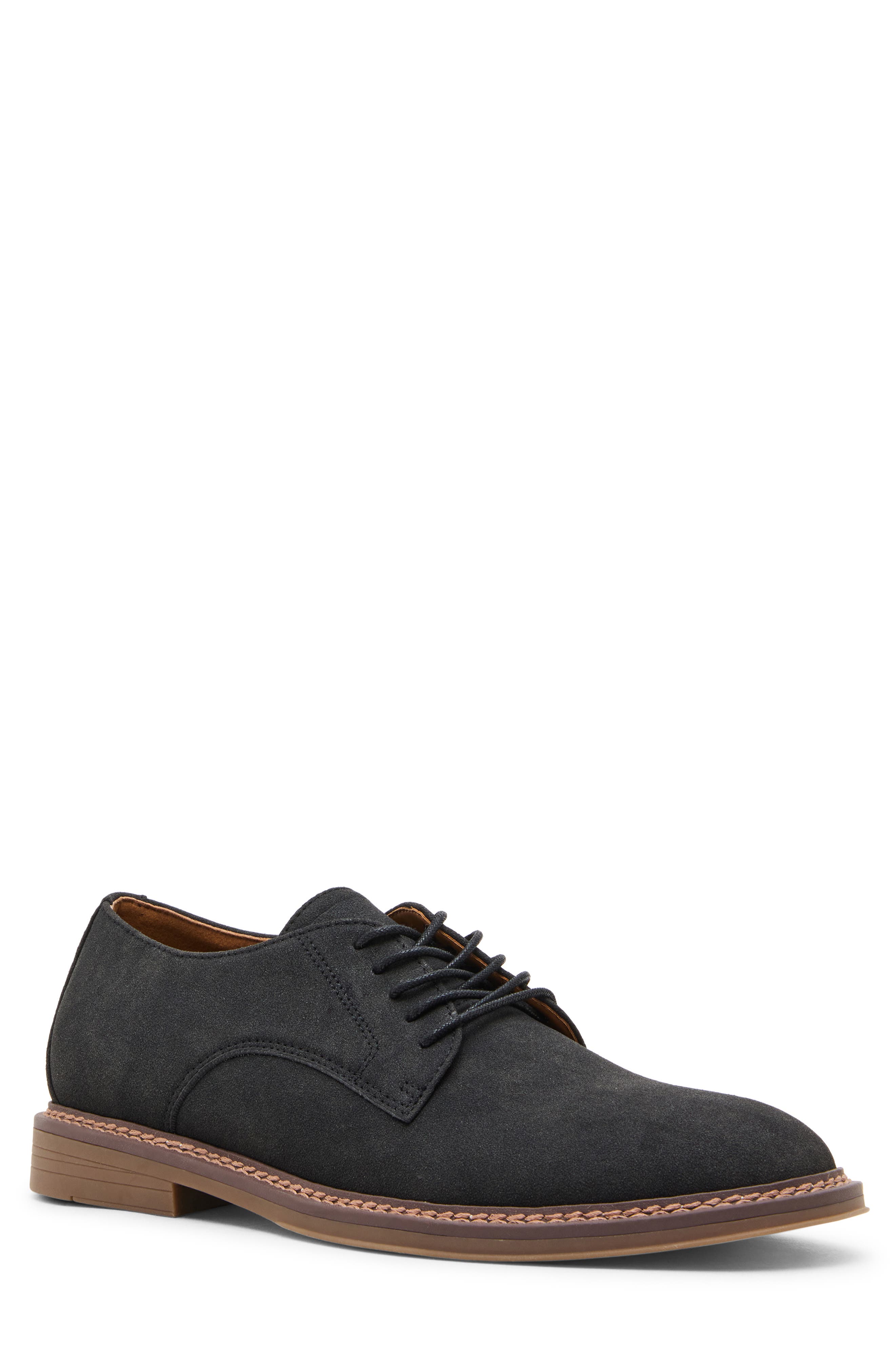 Mantiz Faux Suede Plain Toe Derby