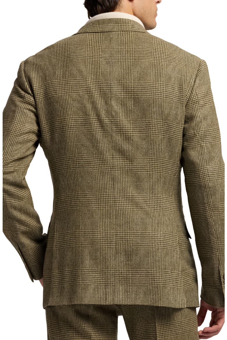 Glen Plaid Silk, Wool & Cashmere Jacket, Alternate, color, ARTICHOKE GREEN MULTI