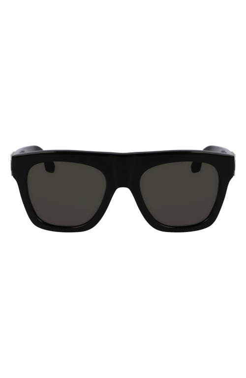 Victoria Beckham Chain Pouch 52mm Modified Rectangular Sunglasses In Black