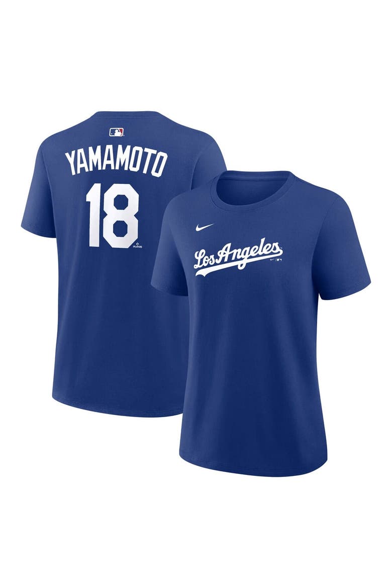 Women's Nike Yoshinobu Yamamoto Royal Los Angeles Dodgers Name & Number T-Shirt, Main, color, Royal