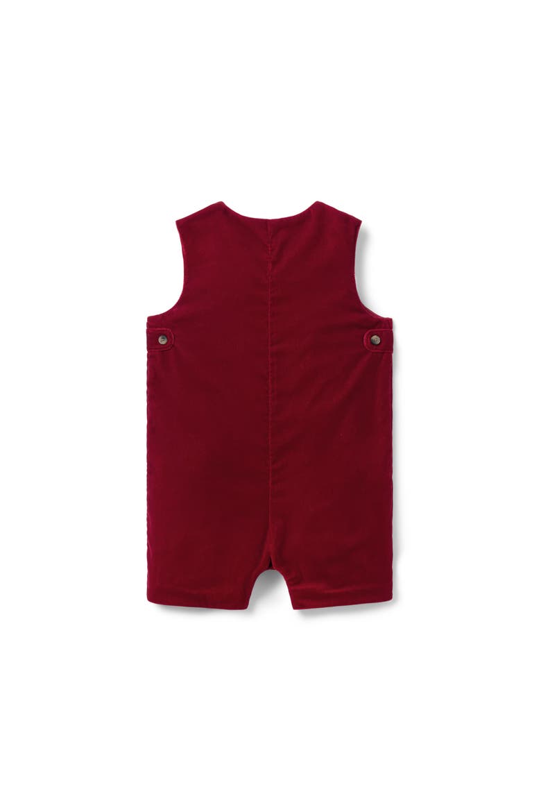 The Holiday Velvet Baby Romper, Alternate, color, Red