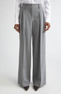 Michael Kors Collection Pleated Slouch Stretch Wool Trousers