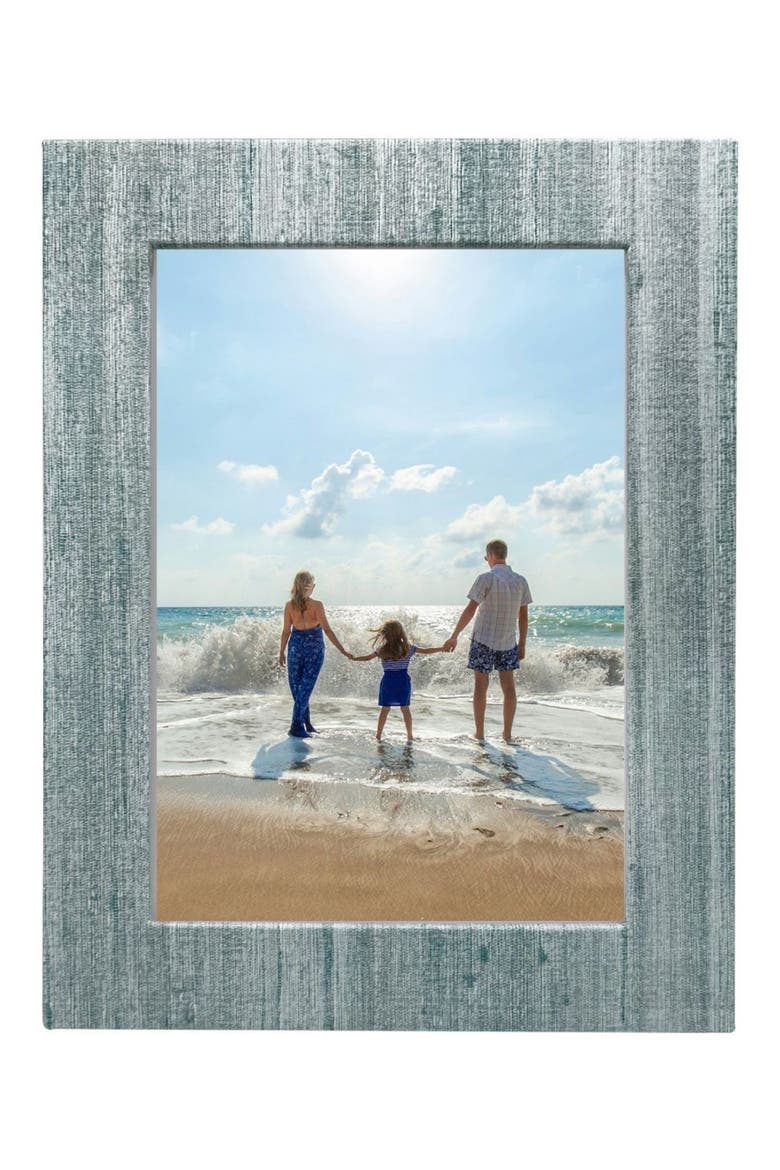 Capri Faux Grasscloth 5 x 7-Inch Picture Frame, Main, color, AQUA