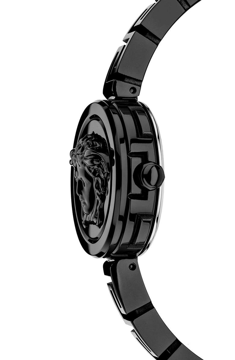Versace Medusa Secret Bracelet Watch, 25mm, Alternate, color, Black