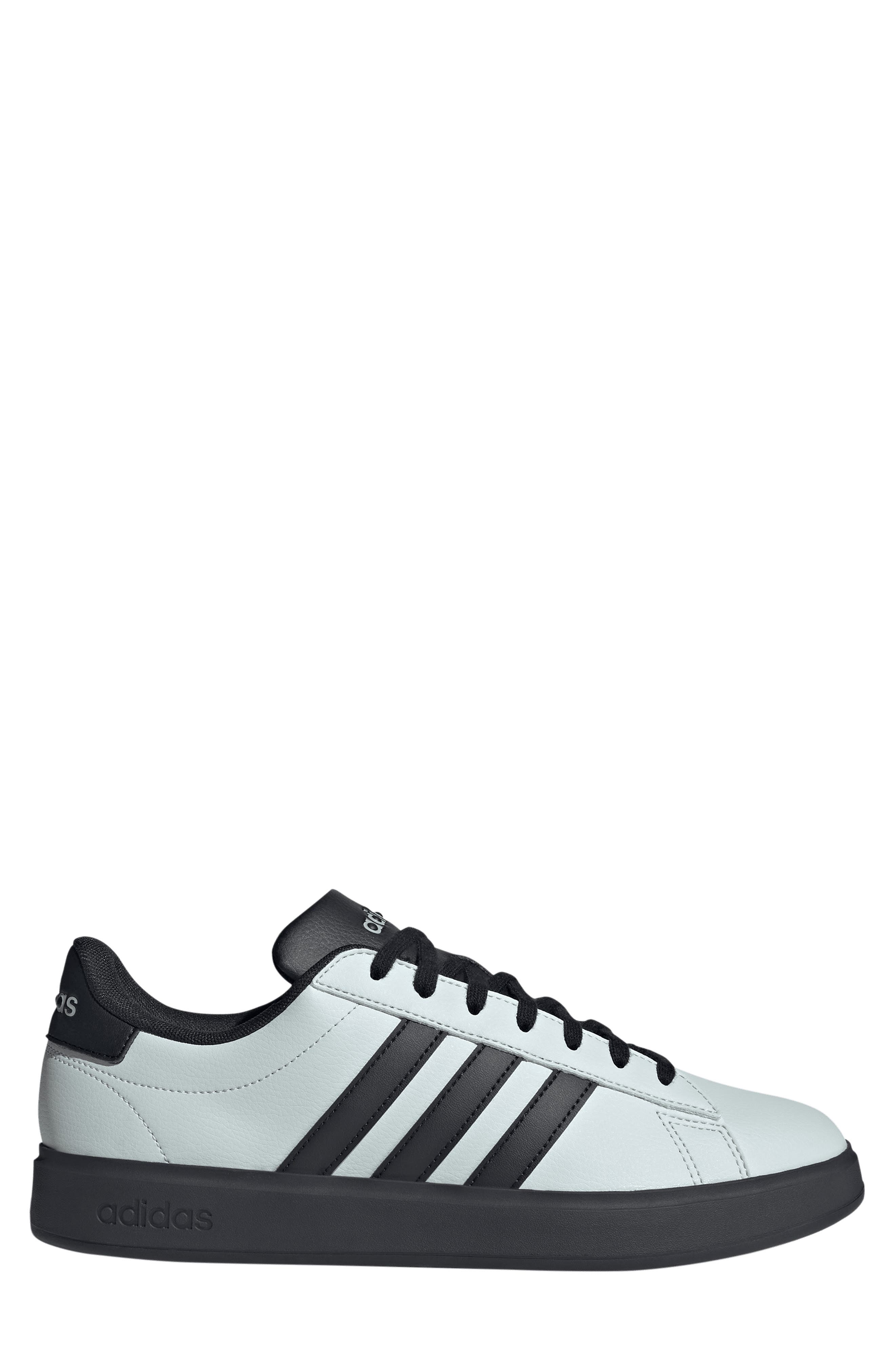 adidas Grand Court Sneaker, Alternate, color, Wonder Silver/ Black/ Black