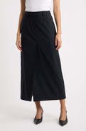 Theory Front Vent Wool Blend Maxi Skirt