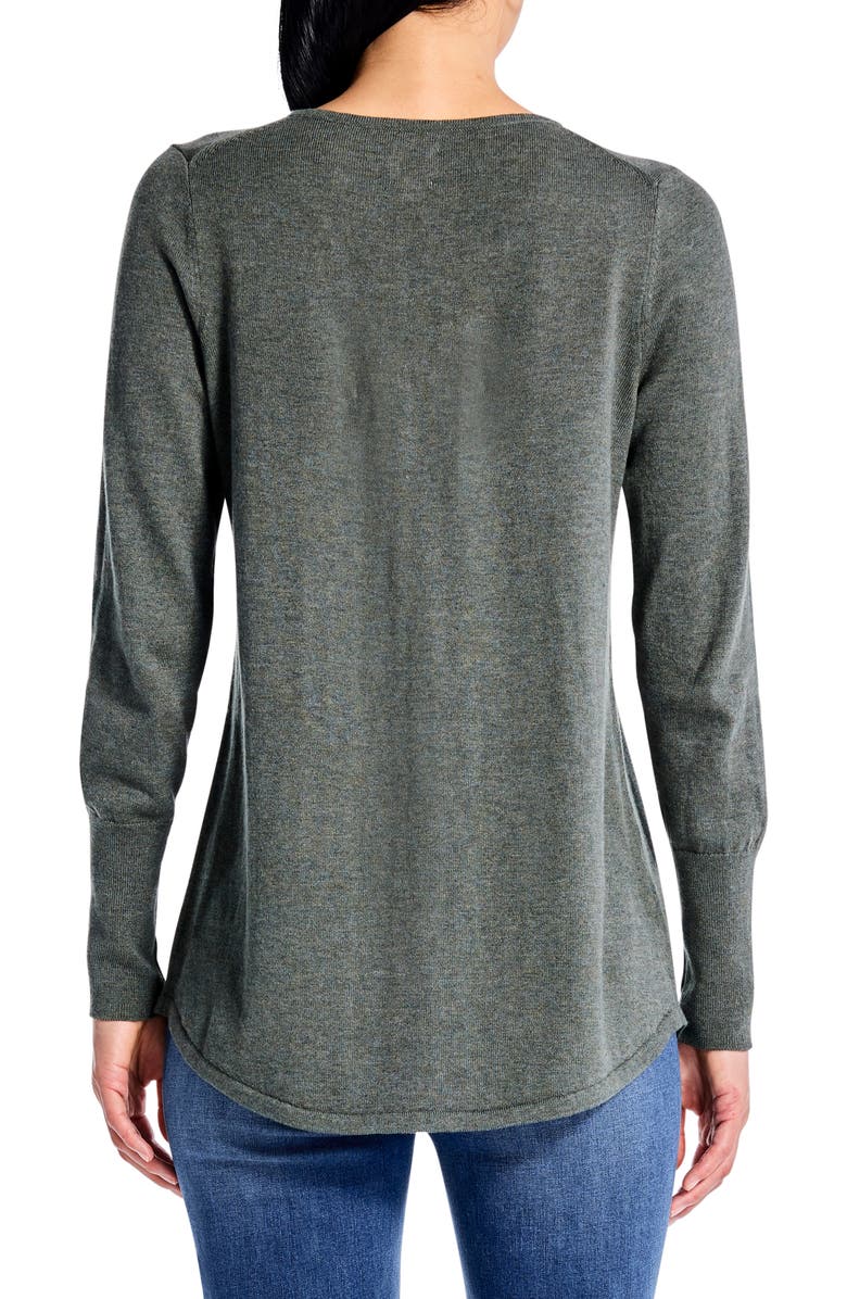 NIC+ZOE Vital V-Neck Sweater, Alternate, color, Briar