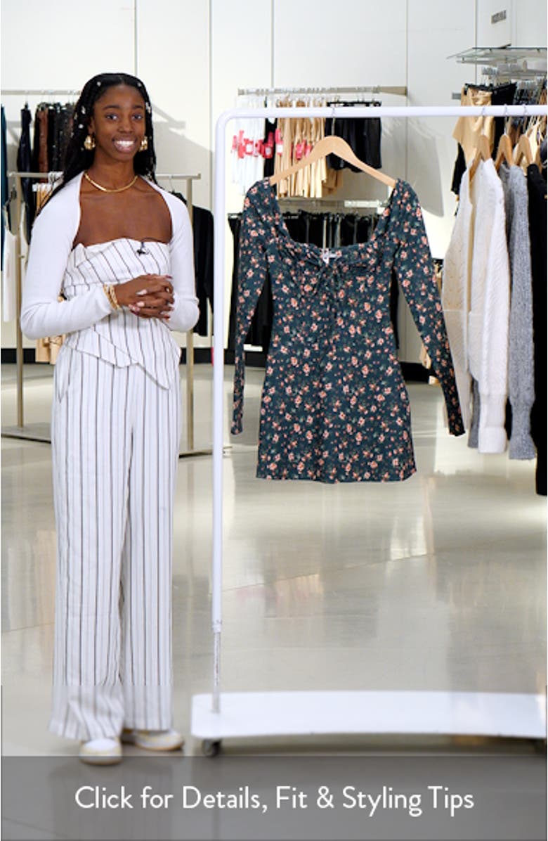 Malika Long Sleeve Cocktail Minidress, sales video thumbnail