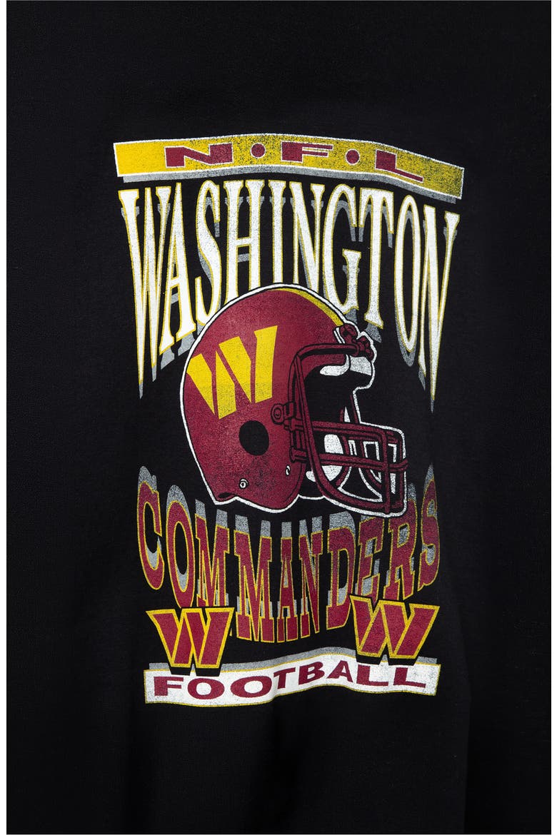 Washington Commanders Helmet Flea Market Crewneck Sweatshirt, Alternate, color, BLACK