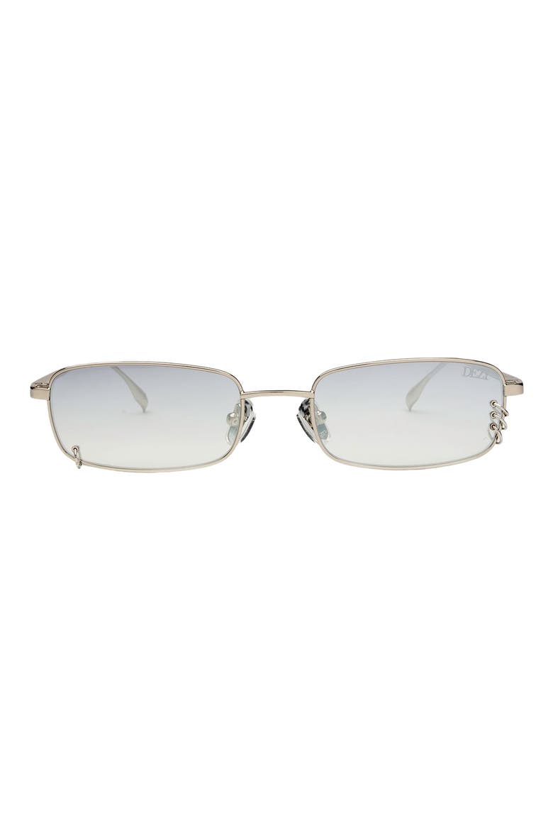 Hooked 54mm Rectangular Sunglasses, Main, color, SILVER / BLUE FADED FLASH