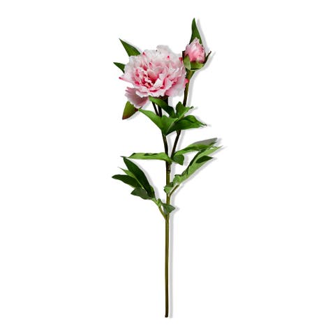 Pink Peony Spray Artificial Flower Stems Indoor Decor