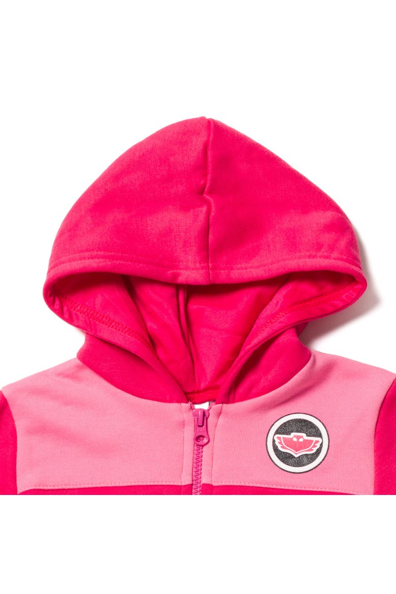 Half Zip Hoodie, Alternate, color, Owlette Pink
