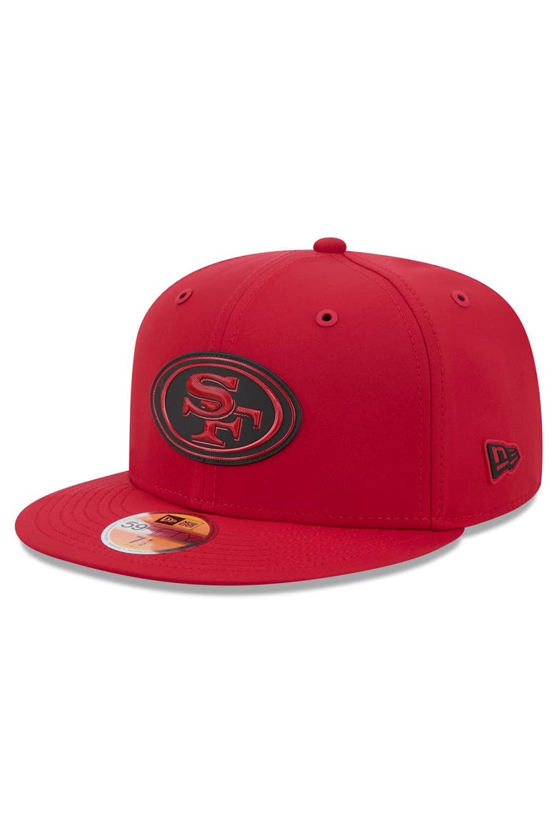 Men's New Era Scarlet San Francisco 49ers 2026 Sideline 59FIFTY Fitted Hat, Main, color, Scarlet