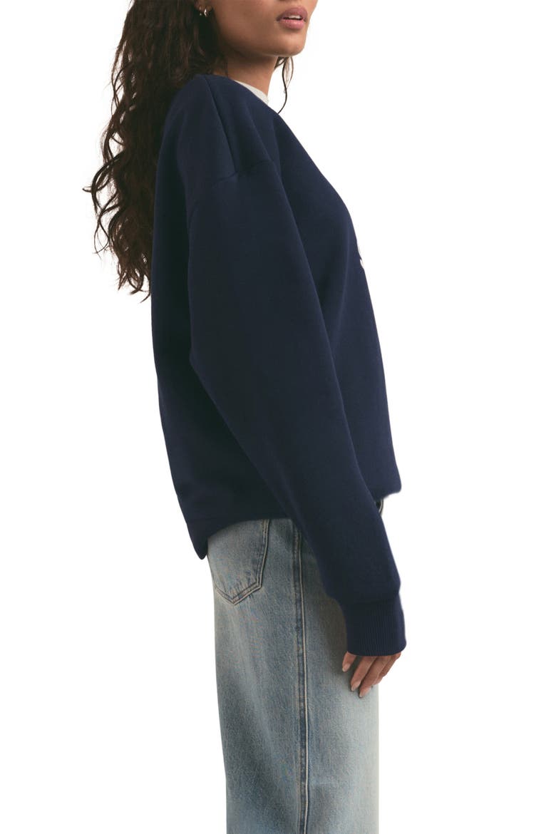 Favorite Sister Heart Logo Sweatshirt, Alternate, color, NAVY