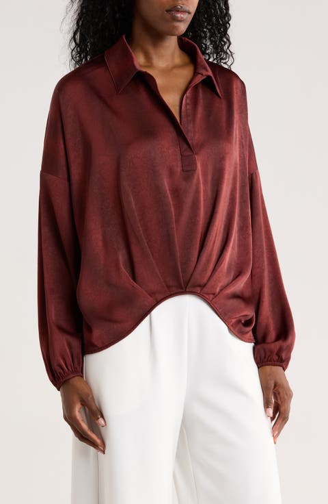 Untuck Johnny Collar Long Sleeve Top