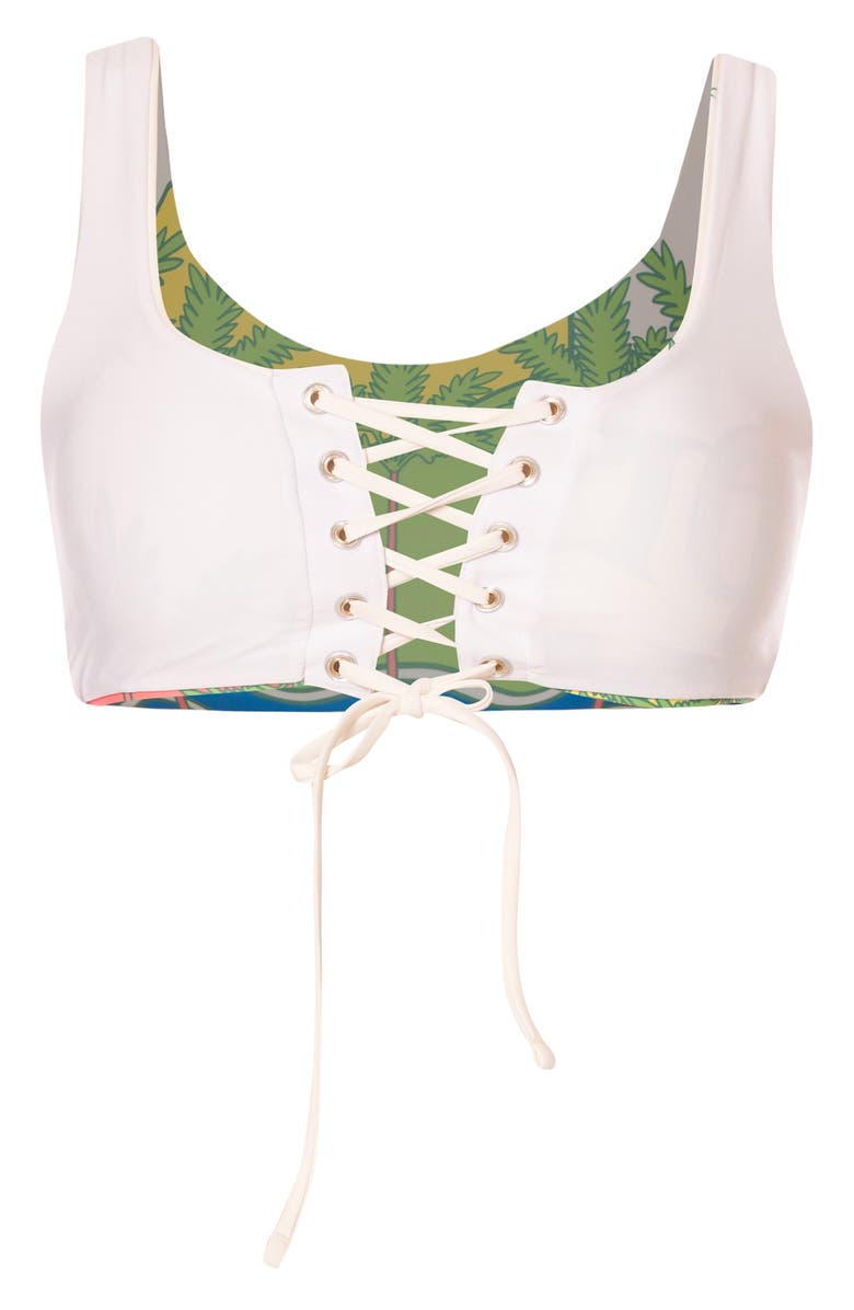 Maaji Dazzle Reversible Bikini Top, Alternate, color, Open Green