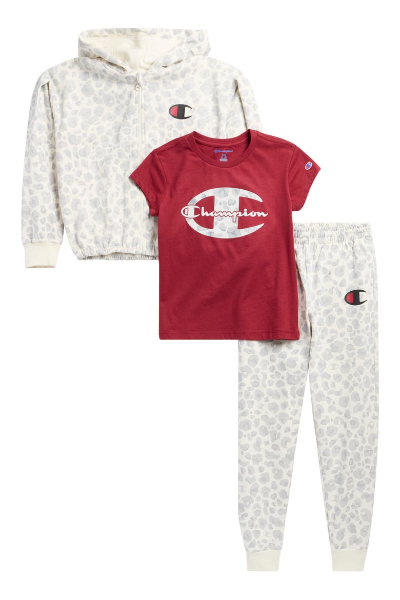 Kids' Hoodie, Graphic T-Shirt & Joggers Set h, Main, color, FROST GRAY