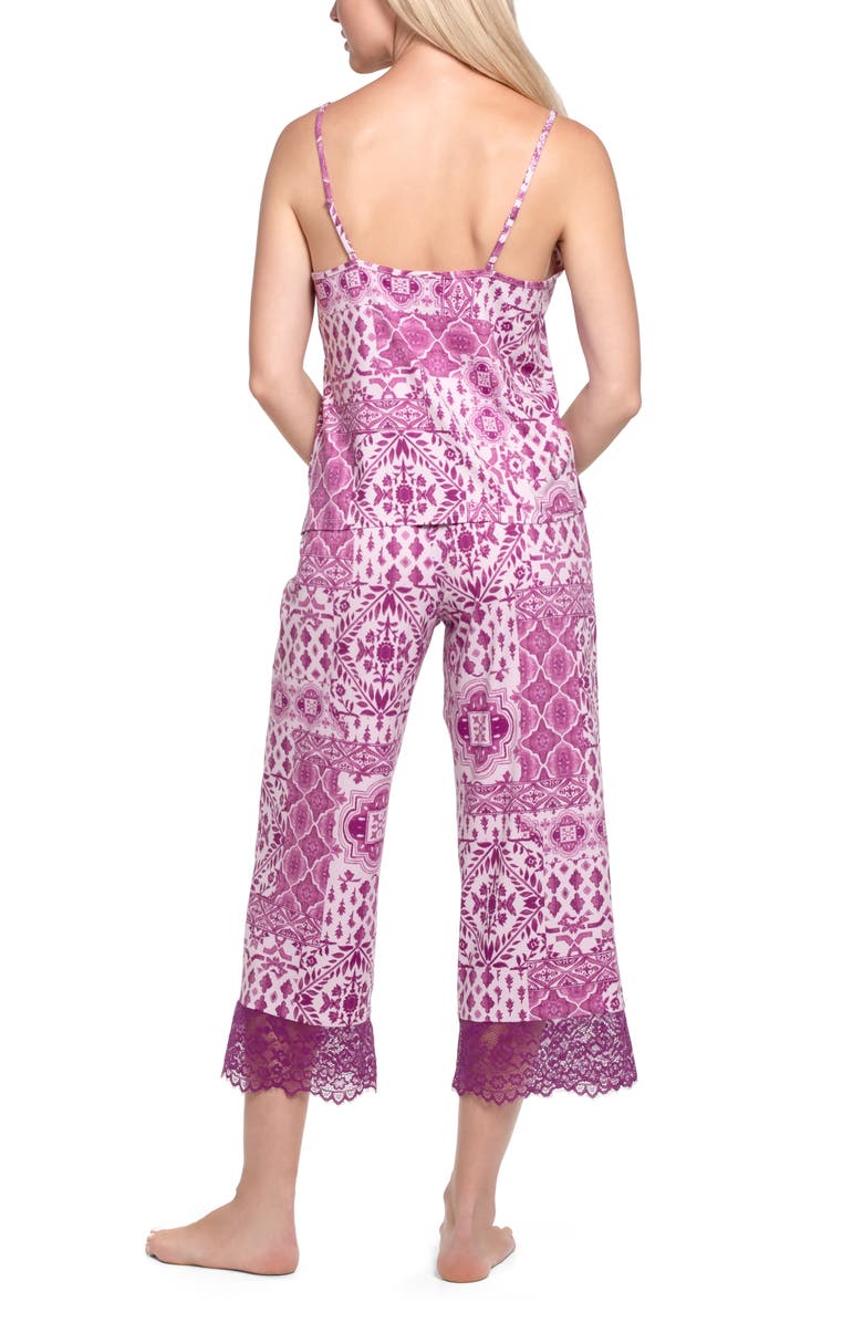 In Bloom by Jonquil Brit Knit Crop Pajamas, Alternate, color, Plum