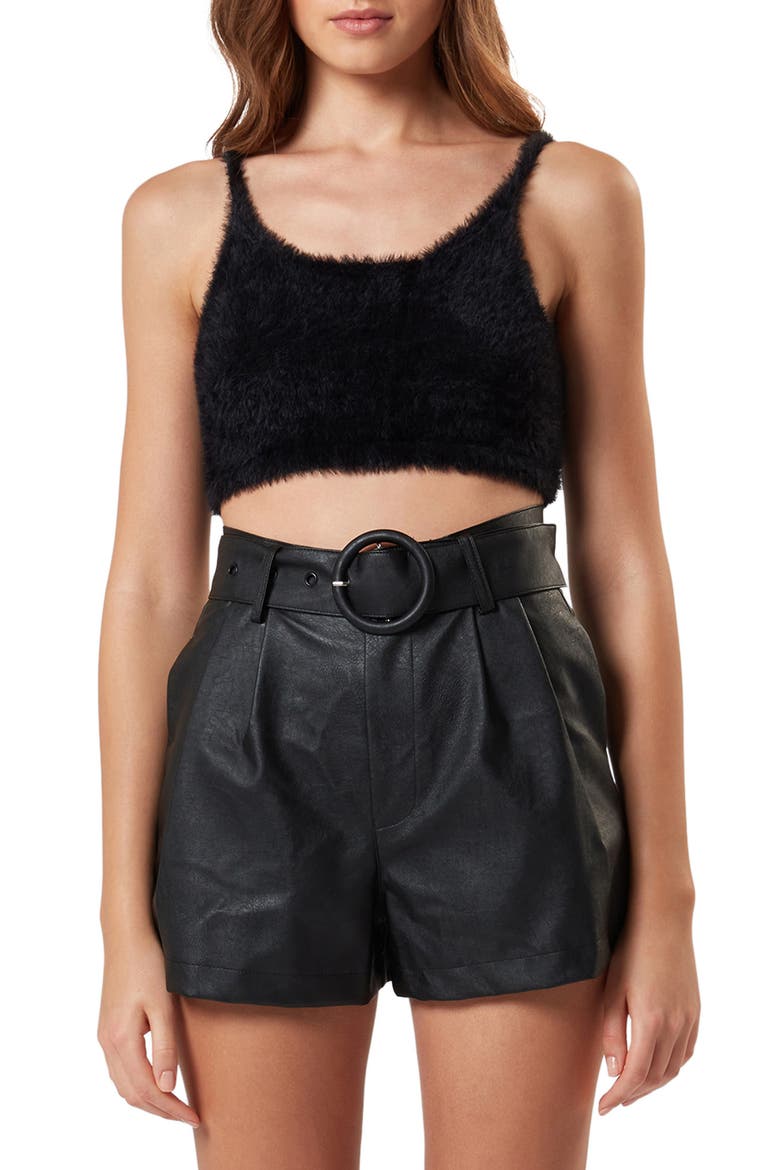 Lenny Sweater & Crop Top, Alternate, color, BLACK