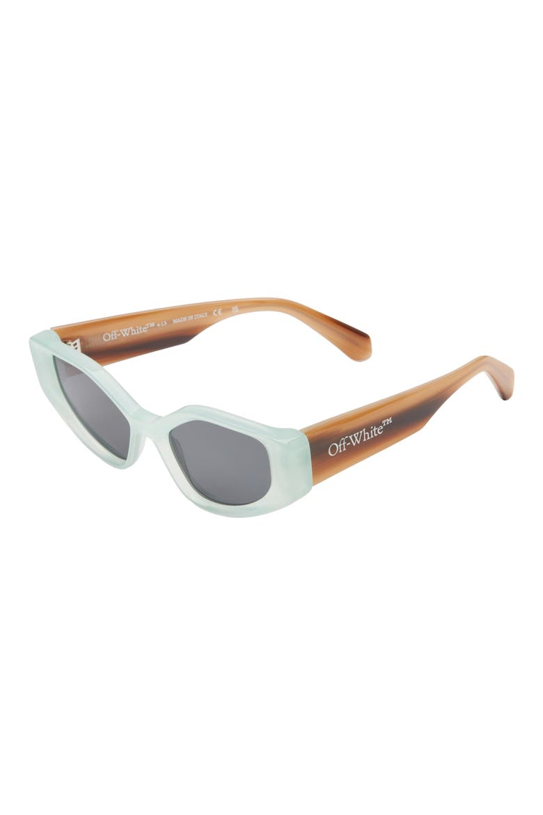 Memphis 54mm Butterfly Sunglasses, Alternate, color, TEAL DARK GREY
