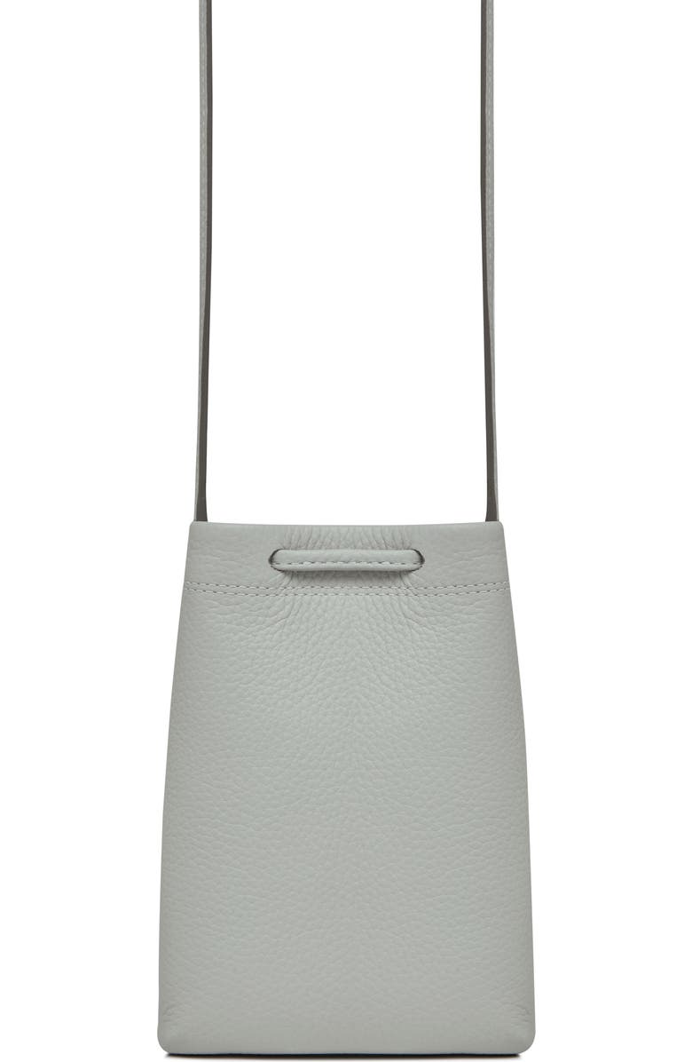 Strathberry Large Osette Leather Bucket Bag, Alternate, color, Marble Grey