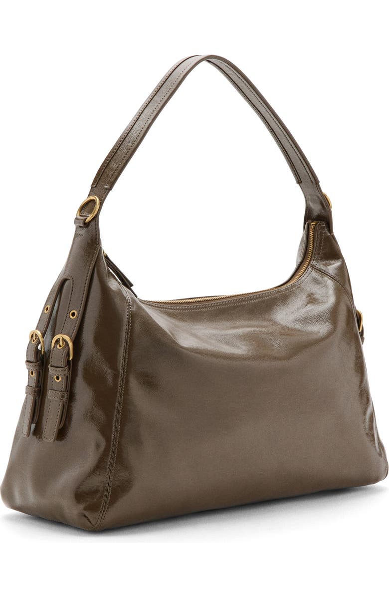 MANGO Buckled Faux Leather Shoulder Bag, Alternate, color,