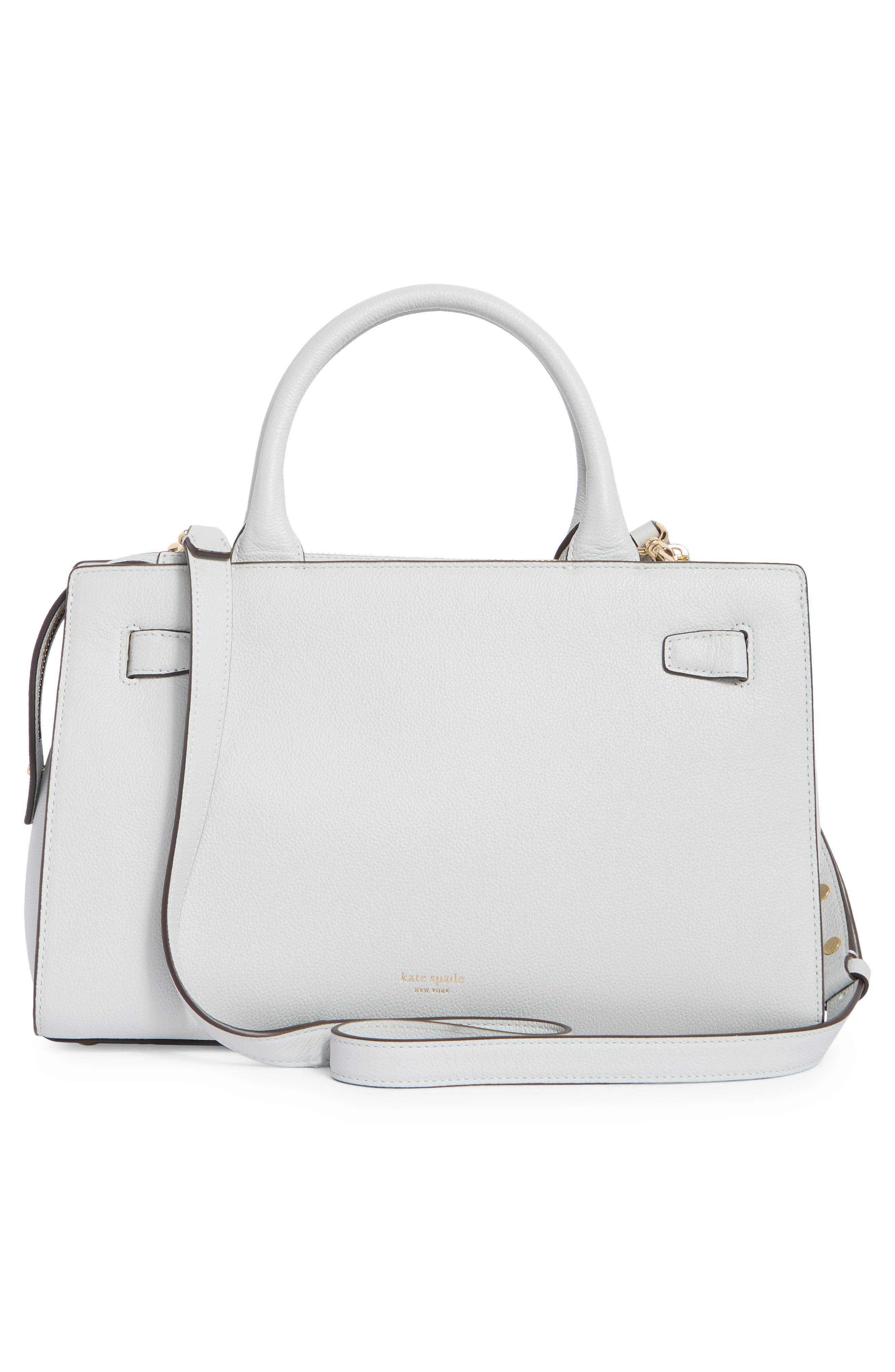 Kate Spade New York medium deco leather satchel, Alternate, color, Stone Path