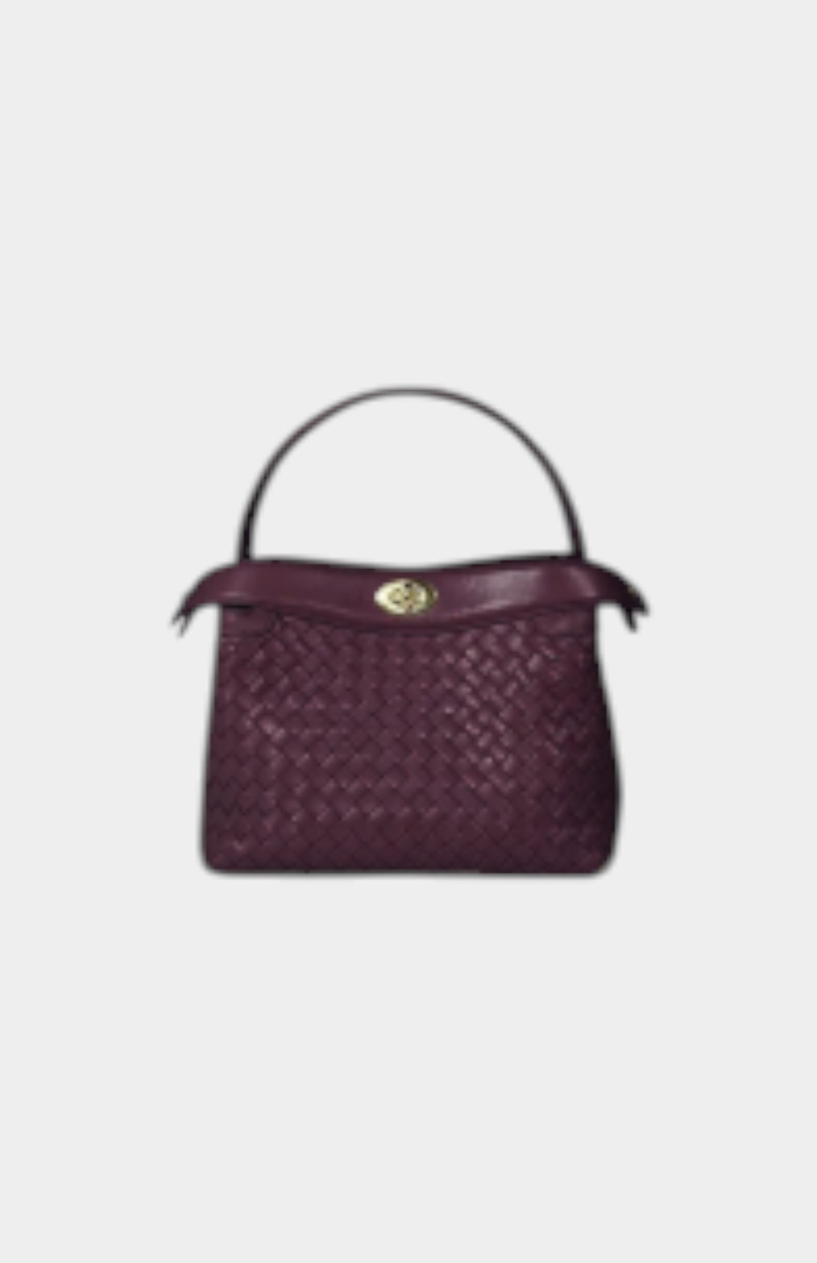 Florence Genuine Woven Nappa Leather Top Handle Bag, Main, color, Burgundy